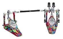 TAMA IRON COBRA HP900RWMPR Rolling Glide Twin Pedal, Psychedelic Rainbow